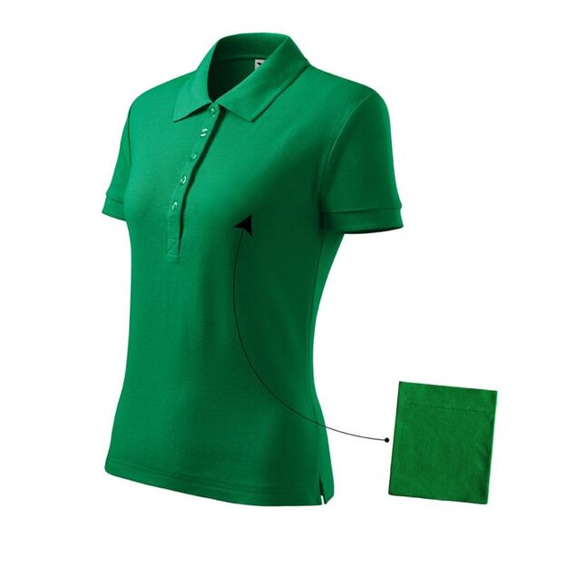 Malfini Cotton W MLI-21316 Grass Green Polo Shirt