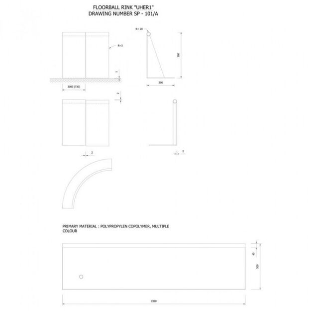 TEMPISH Floorball band 20x10m