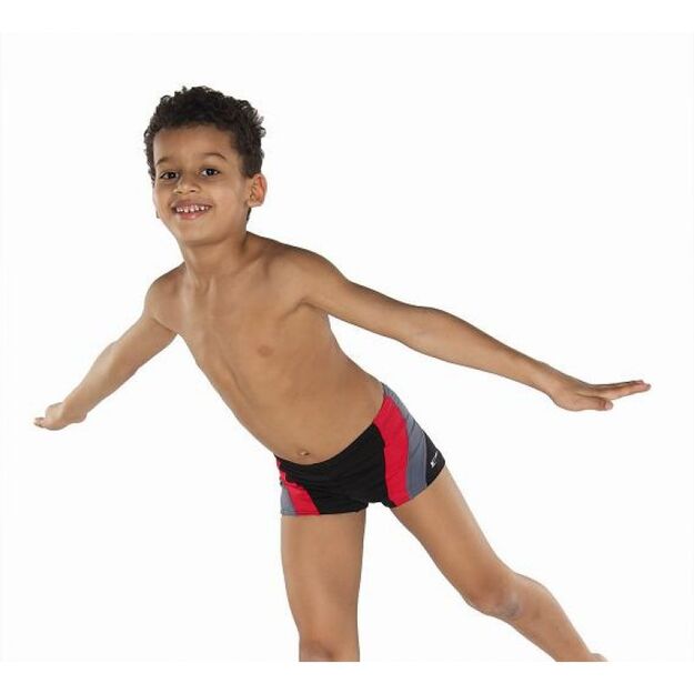 Boy\ s swimsuit 034 black-red-gray
