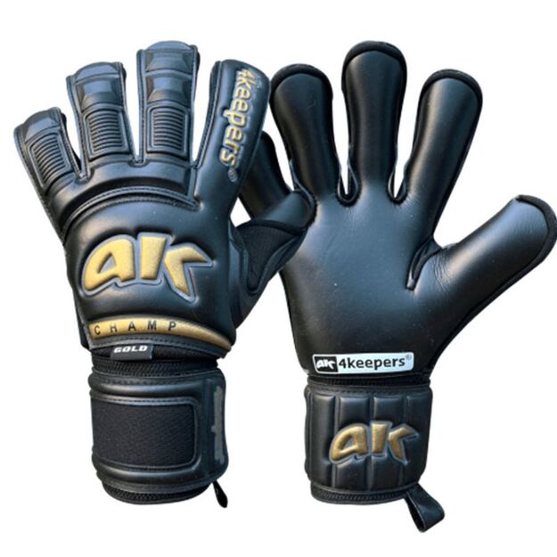 4keepers Champ Gold Black VI RF2 M S906441 Goalkeeper Gloves