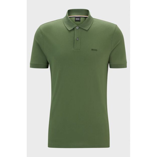 BOSS Pallas Open Green Regular Fit Men\ s Polo Shirt (50468301-381)