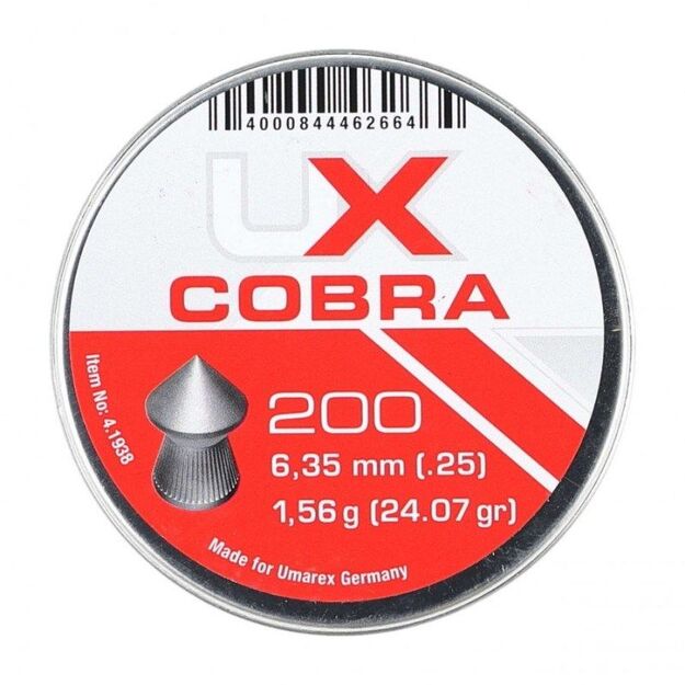 6.35 Umarex Cobra Pointed Ribbed pellets 200 pcs.