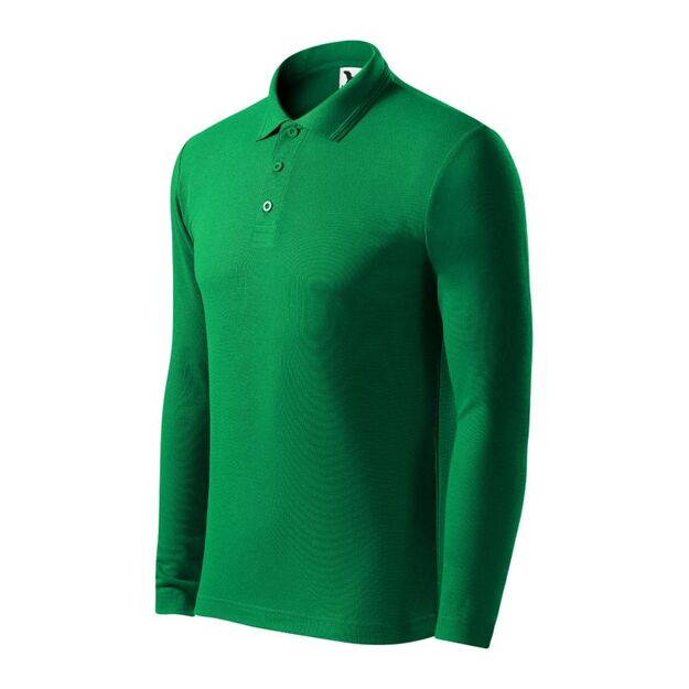 Malfini Pique Polo LS M MLI-22116 grass green polo shirt