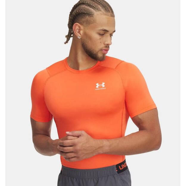 UA HG Armor Comp SS Men\ s Training Top Orange (1361518-847)