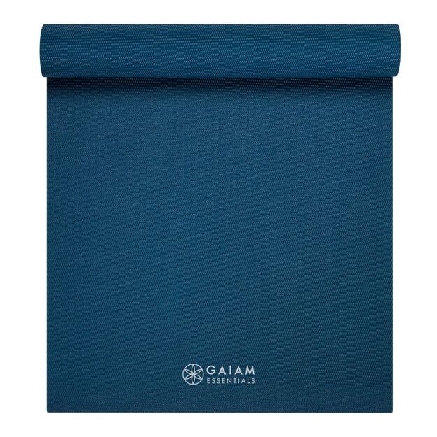 Gaiam Essentials 6mm Yoga Mat with Navy 63314