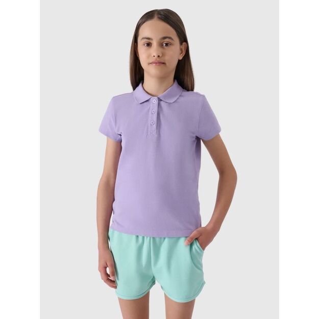 Girls\  regular polo shirt 4F Junior