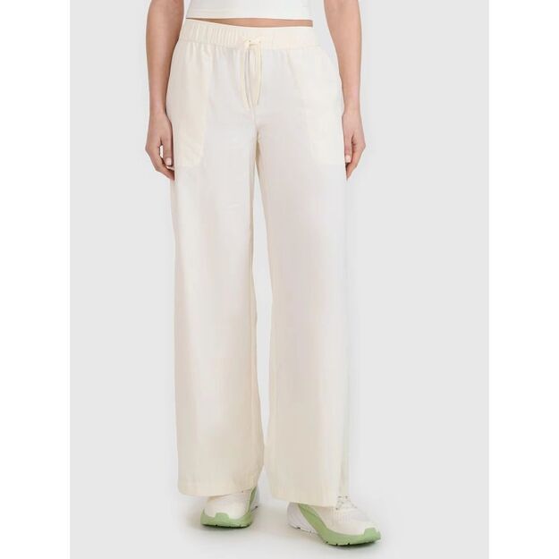 Women\ s casual wide-leg trousers 4F 4FWSS25TTROF1012-11S