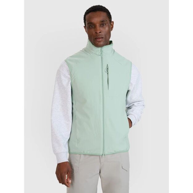 Men\ s sleeveless vest with stand-up collar 4F 4FWSS25TVJAM194-47S