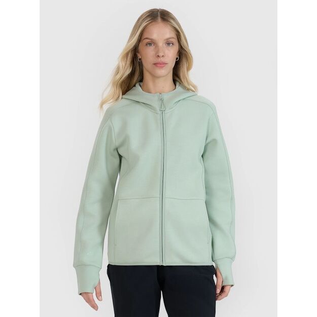 Women\ s zip-up hooded sweatshirt 4F 4FWSS25TSWSF1561-47S