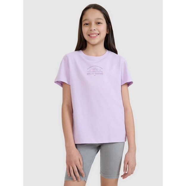 Girls\  regular printed T-shirt 4F 4FJWSS25TTSHF1871-52S