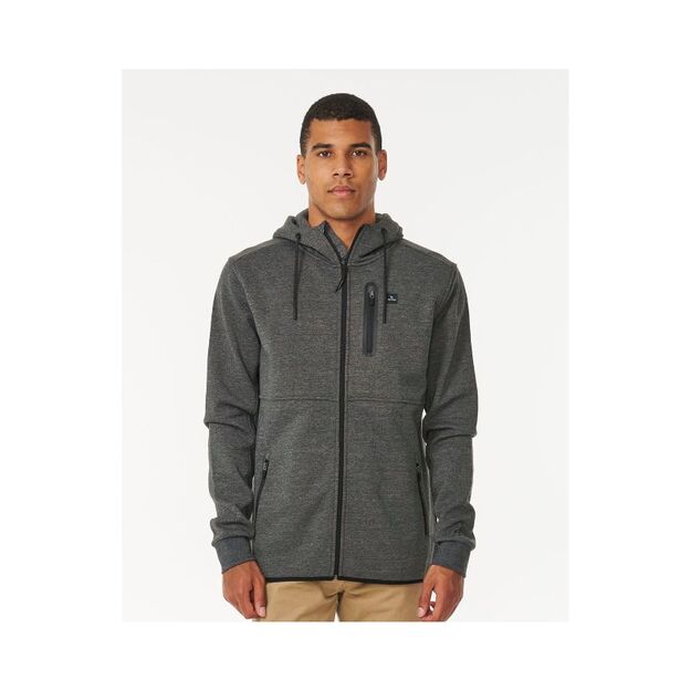 RIP CURL Anti Series Departed Zip Thru Sweatshirt Brown