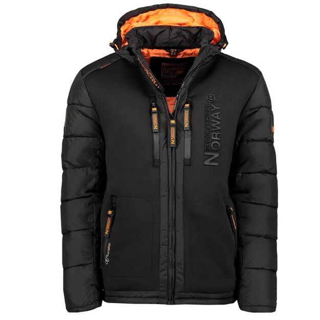 Geographical Norway BEACHWOOD BLACK-FORANGE DB MEN 068 BS4 BLACK men\ s jacket (WU6631H/GN-NOIR)