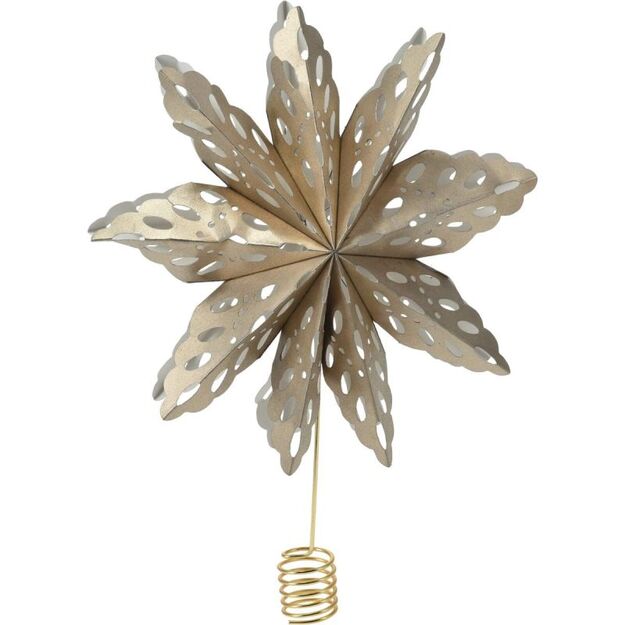 CHRISTMAS TREE TOP STAR 30CM PAPER GOLD