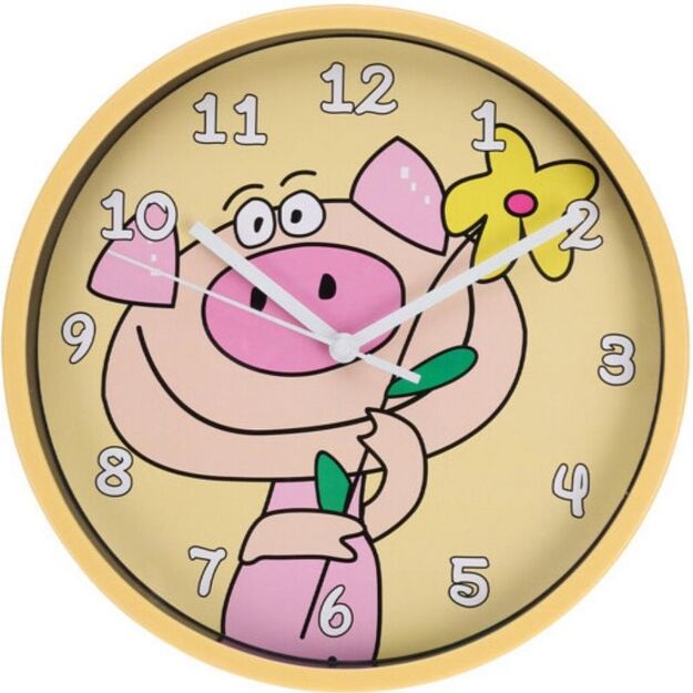 KIDS WALL CLOCK 22.5 CM PIG