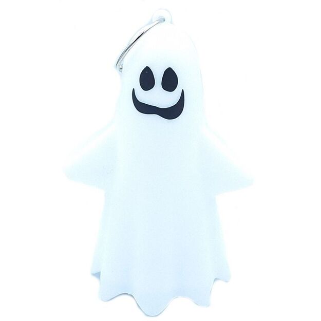 DECORATIVE KEY RING PENDANT SMILING LED GHOST
