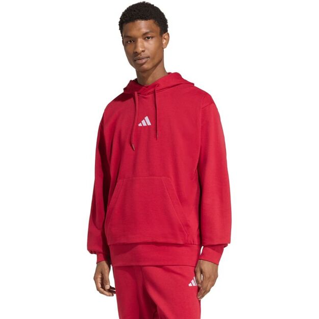 Men\ s adidas Essentials Feelcozy Hoodie red KC0907