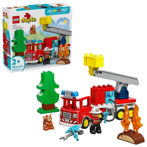 LEGO DUPLO TOWN 10473 Fire Truck with Hose and Fireman