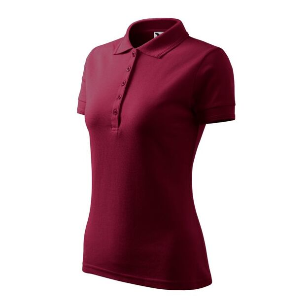 Women\ s Pique Polo Polo Shirt (garnet)