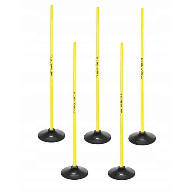 Slalom obstacle course 160cm sticks + base 1.5kg Yellow 100865