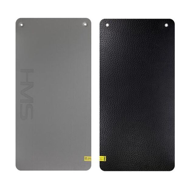 HMS Premium MFK02 Grey-Black Club Fitness Mat with Holes