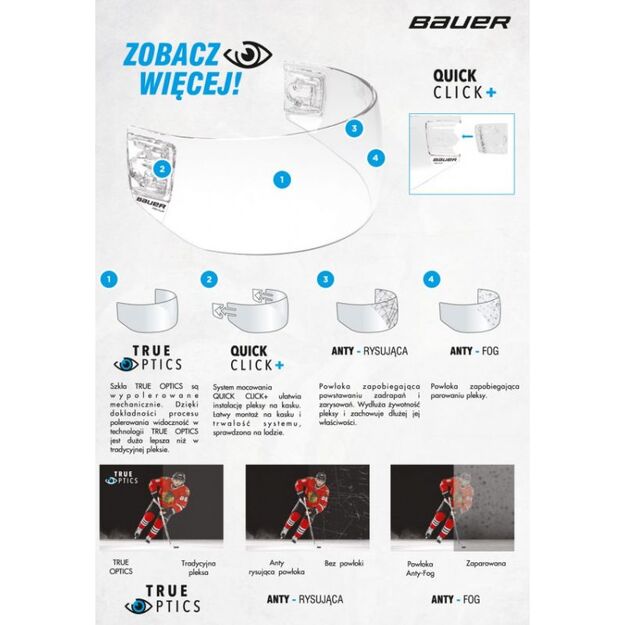 Bauer Pro Straight Plexiglass