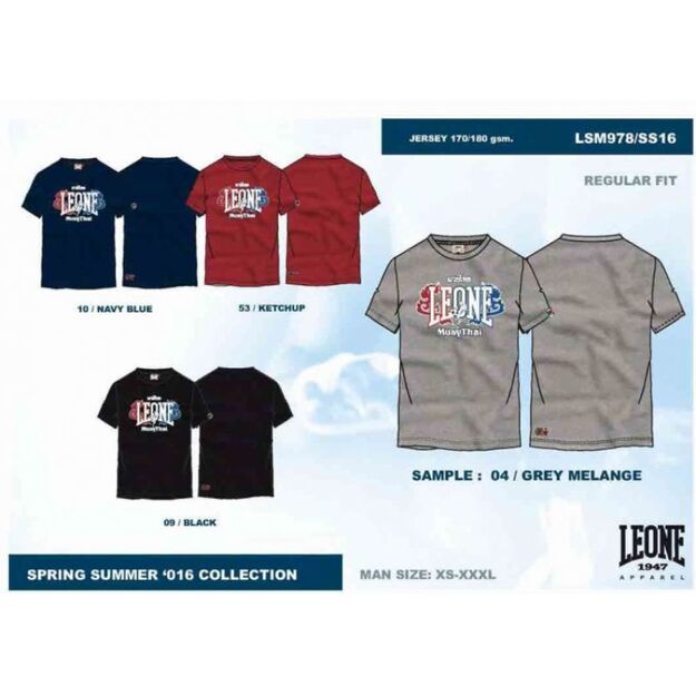 Men\ s T-shirt LEONE LSM978/S16 gray  XL 