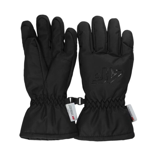 Children\ s gloves 4F U0130 black 4FJWAW24AFGLU130 21S