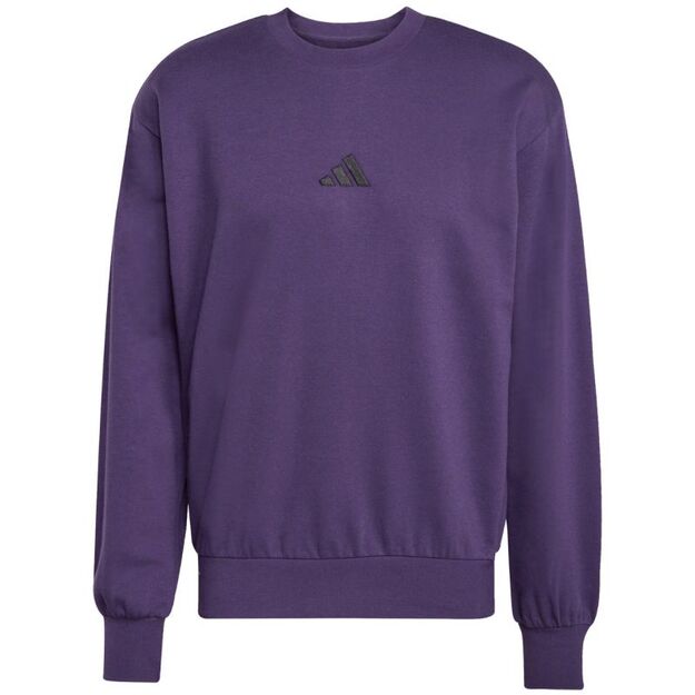 Men\ s adidas Essentials Feelcozy Fleece Sweatshirt Purple JX3313