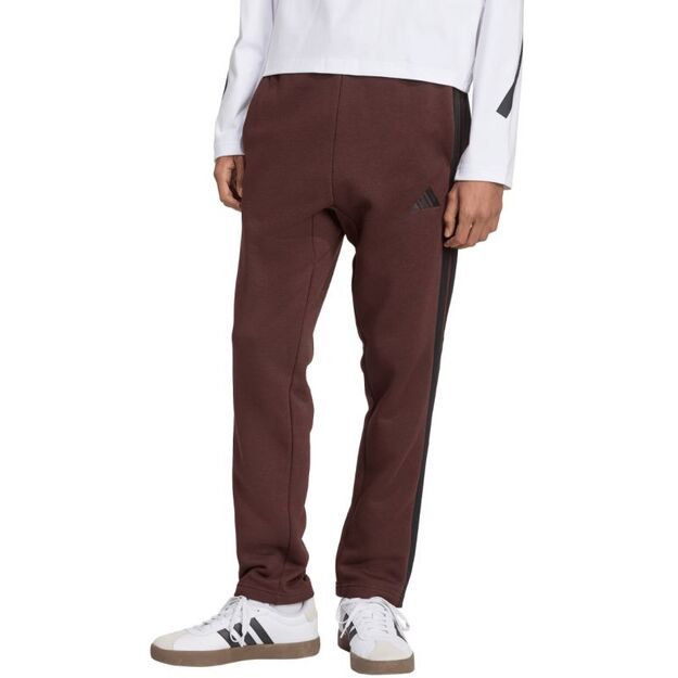 Men\ s adidas Essentials 3-Stripes Fleece Pants Brown JX0713
