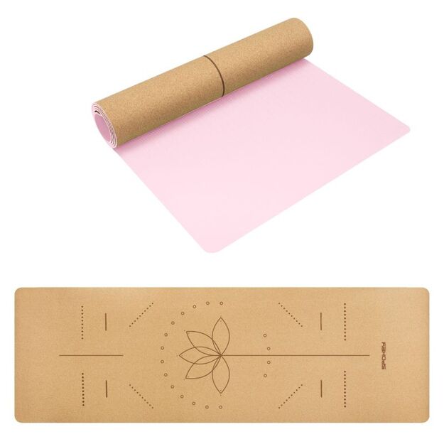 Spokey SAVASANA Cork Fitness Mat for Exercise and Yoga
