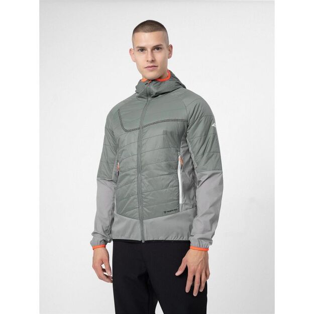 Men\ s trekking jacket with primaloft&reg; black insulation eco filling 4F 4FSS23TDJAM101-24S