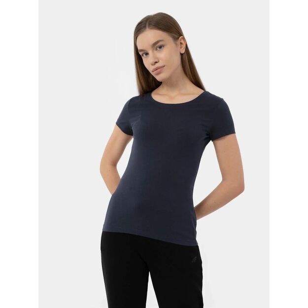 Women\ s regular plain T-shirt 4F 4FMM00TTSHF731-30S
