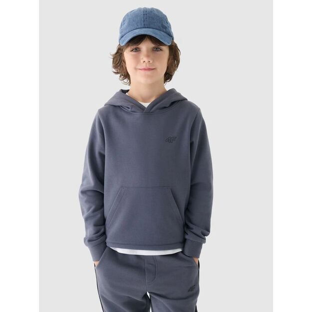 Boy\ s sweatshirt with hood, open, 4F Junior 4FJWMM00TSWSM1292-25S