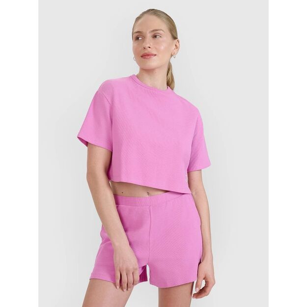 Women\ s crop top t-shirt 4F 4FWSS25TTSHF1977-54S