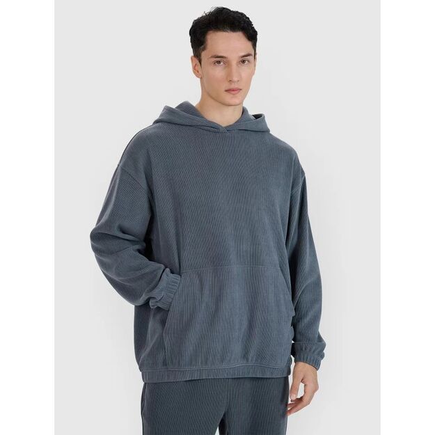 Men\ s sweatshirt with hood, open, 4F 4FRSS25TSWSM2181-22S