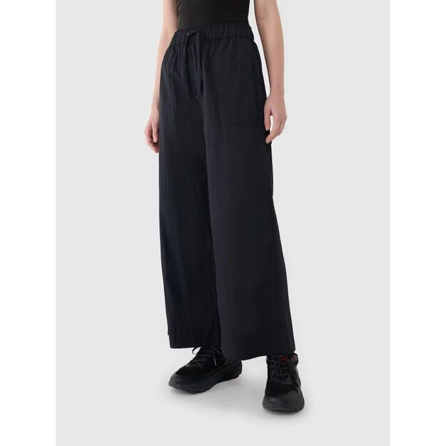 Women\ s casual wide-leg trousers 4F 4FWSS25TTROF1012-20S