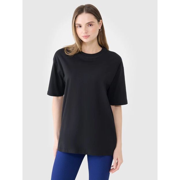 Women\ s oversize plain T-shirt 4F 4FRSS25TTSHF2694-20S