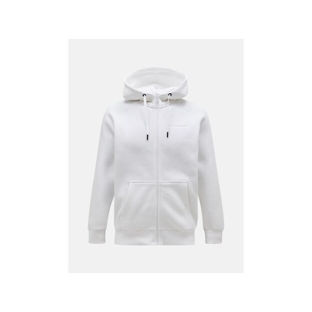 Peak Performance M Original Small Logo Zip Hood sweatshirt white