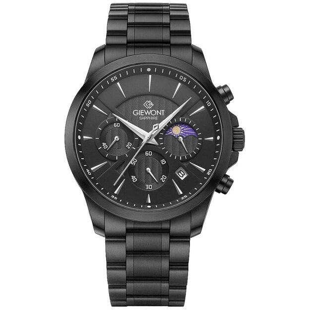 Men\ s Watch Giewont Chronograph Sapphire Black GW9460-B1