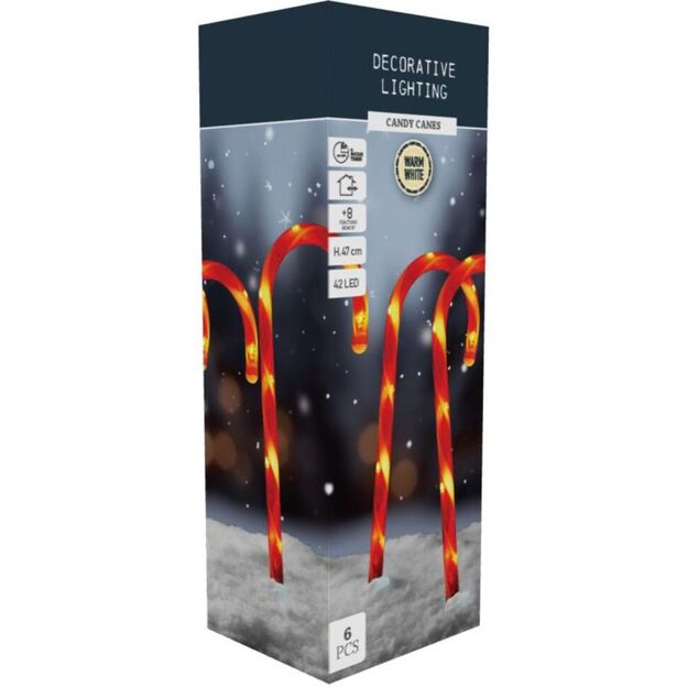 OUTDOOR CHRISTMAS CANDY LIGHTS SET OF 6