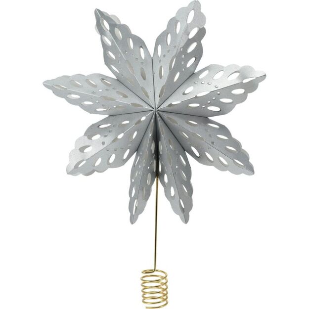 CHRISTMAS TREE TOP STAR 30CM PAPER SILVER