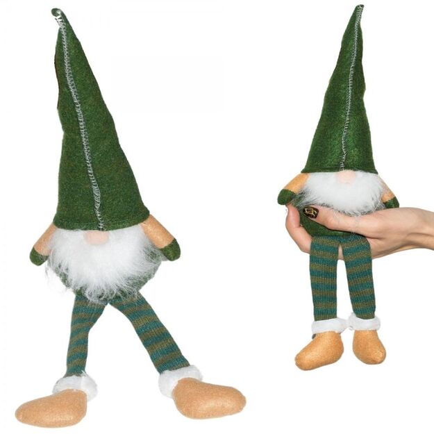 DECORATIVE gnome dwarf 30+15cm green