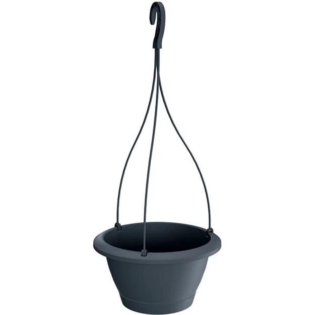 RESPANA HANGING FLOWER POT ANTHRACITE 24CM