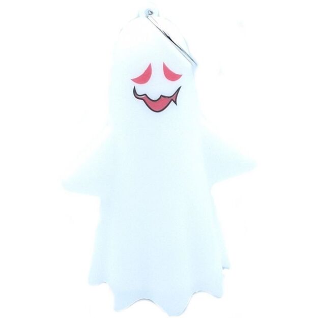 DECORATIVE KEYRING PENDANT GHOST LED RED EYES