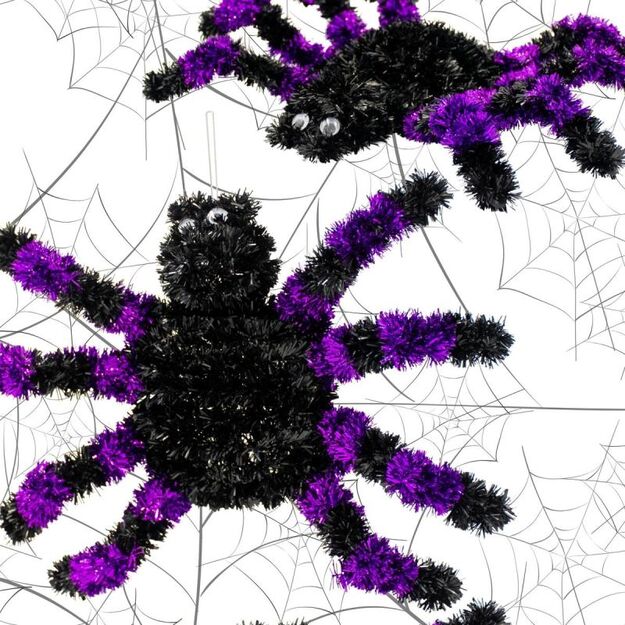 HALLOWEEN PURPLE DECORATIVE FIGURE SPIDER