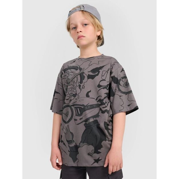 Boy\ s oversize T-shirt with print 4F 4FJRAW25TTSHM3063-90A