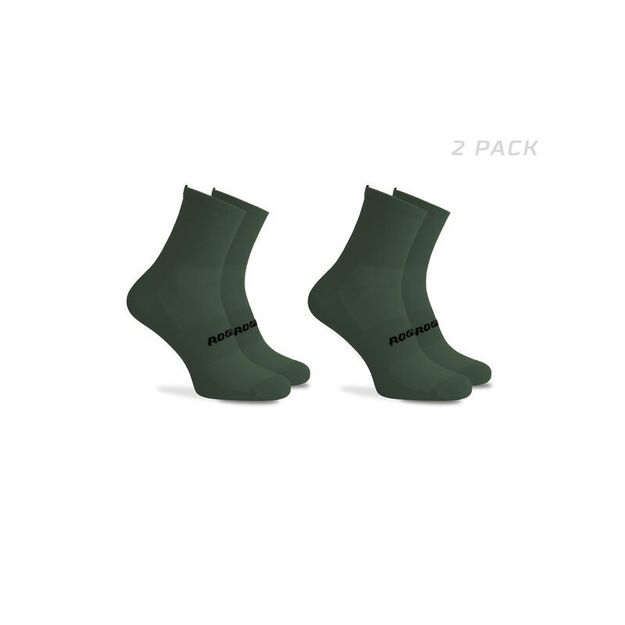 Rogelli ESSENTIAL socks green 2 pack 40-43