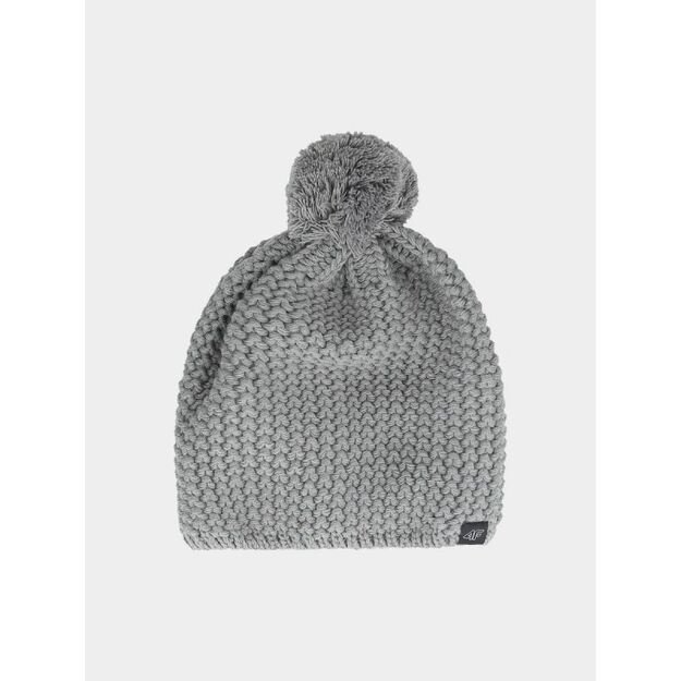 Men\ s winter hat with pompom 4F 4FWAW24ACAPM461-25S
