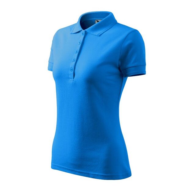 Women\ s Pique Polo Shirt (snorkel blue)