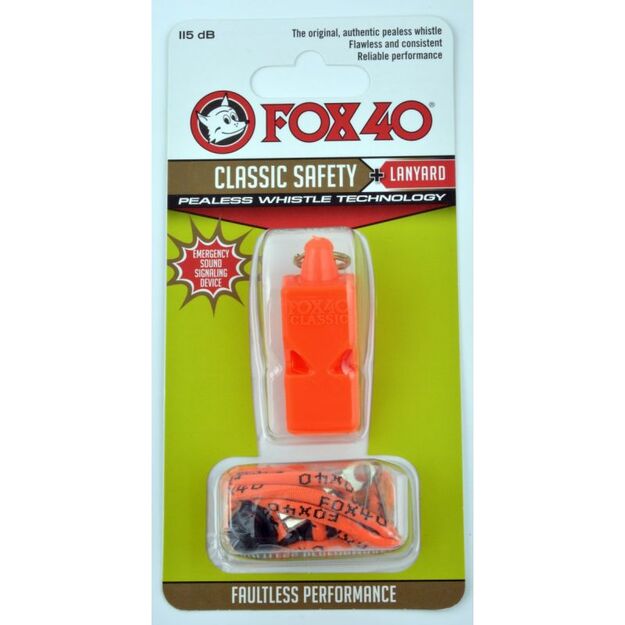 Fox 40 Classic whistle + string 9903-0308 orange